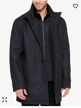 Cole Haan Men's Charcoal Pea Coat